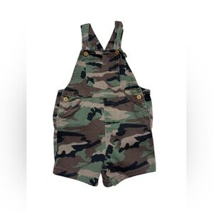 Wonder Nation | Green Camouflage Toddler Overalls | 18M